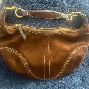 Vintage Coach Brown Suede Soho Hobo